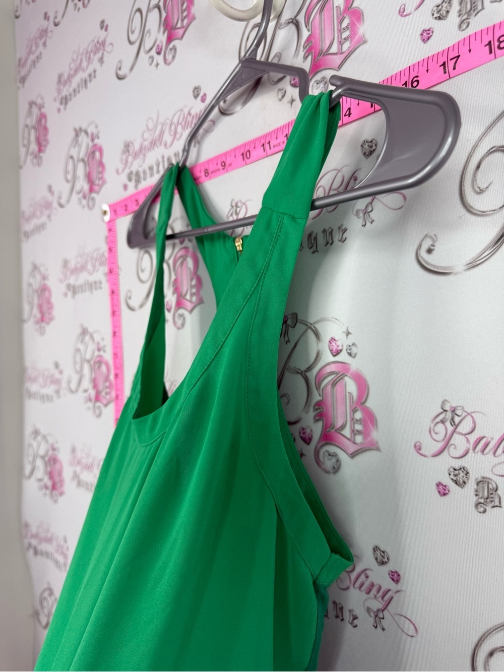 Express Green Racerback Tank with Zip Back - Picture 5 of 11